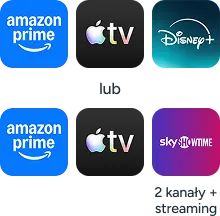 Amazon Prime + Apple TV + Disney+ lub Amazon Prime + Apple TV + SkyShowTime + 2 kanały streamingowe