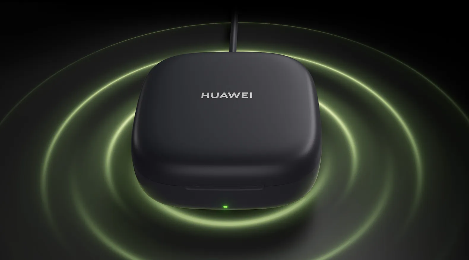 Etui ładujące Huawei ze świecącym zielonym okręgiem
