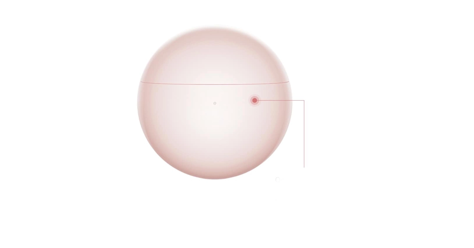 Różowe etui ładujące słuchawek HUAWEI FreeBuds 7i o minimalistycznym, gładkim kształcie