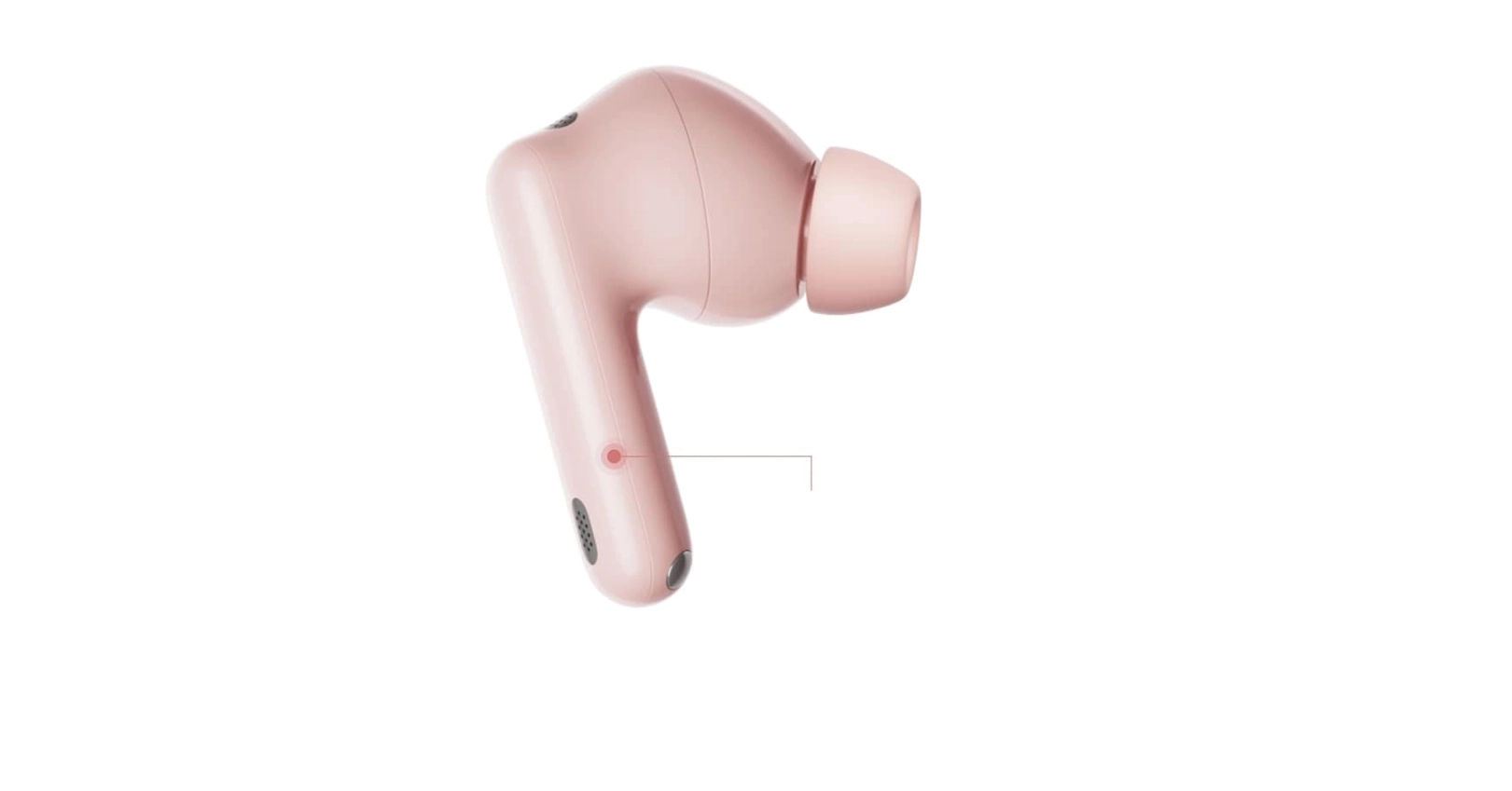 Różowa słuchawka bezprzewodowa HUAWEI FreeBuds 7i z silikonową końcówką, ergonomiczny design