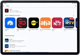 Sklep Google Play otwarty w GBox z listą aplikacji