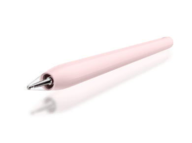 Rysik M-Pencil Pro w kolorze różowym, w zbliżeni na przeźroczystą końcówkę rysika.