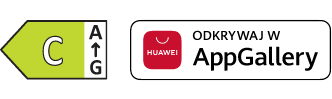 Pikogram klasy energetycznej C i logo Odkrywaj w AppGallery