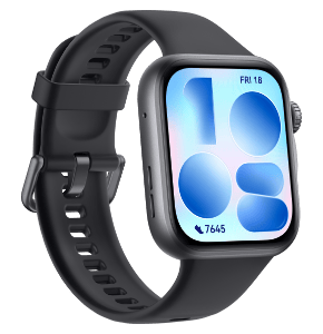 Widok czarnego Huawei Watch Fit 5 lekko z lewego boku
