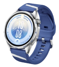 Zegarek Huawei Watch GT 7 na niebieskim pasku.