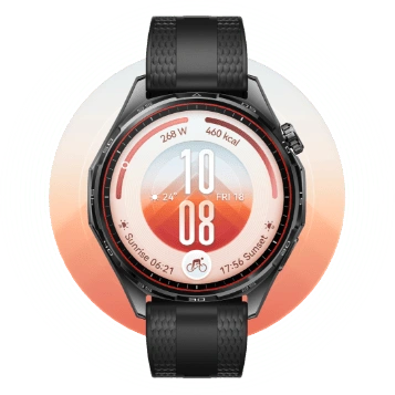 Zegarek Huawei Watch GT 7 z czarnym paskiem i kopertą, ekran wyświetla godzinę w formacie liczbowym