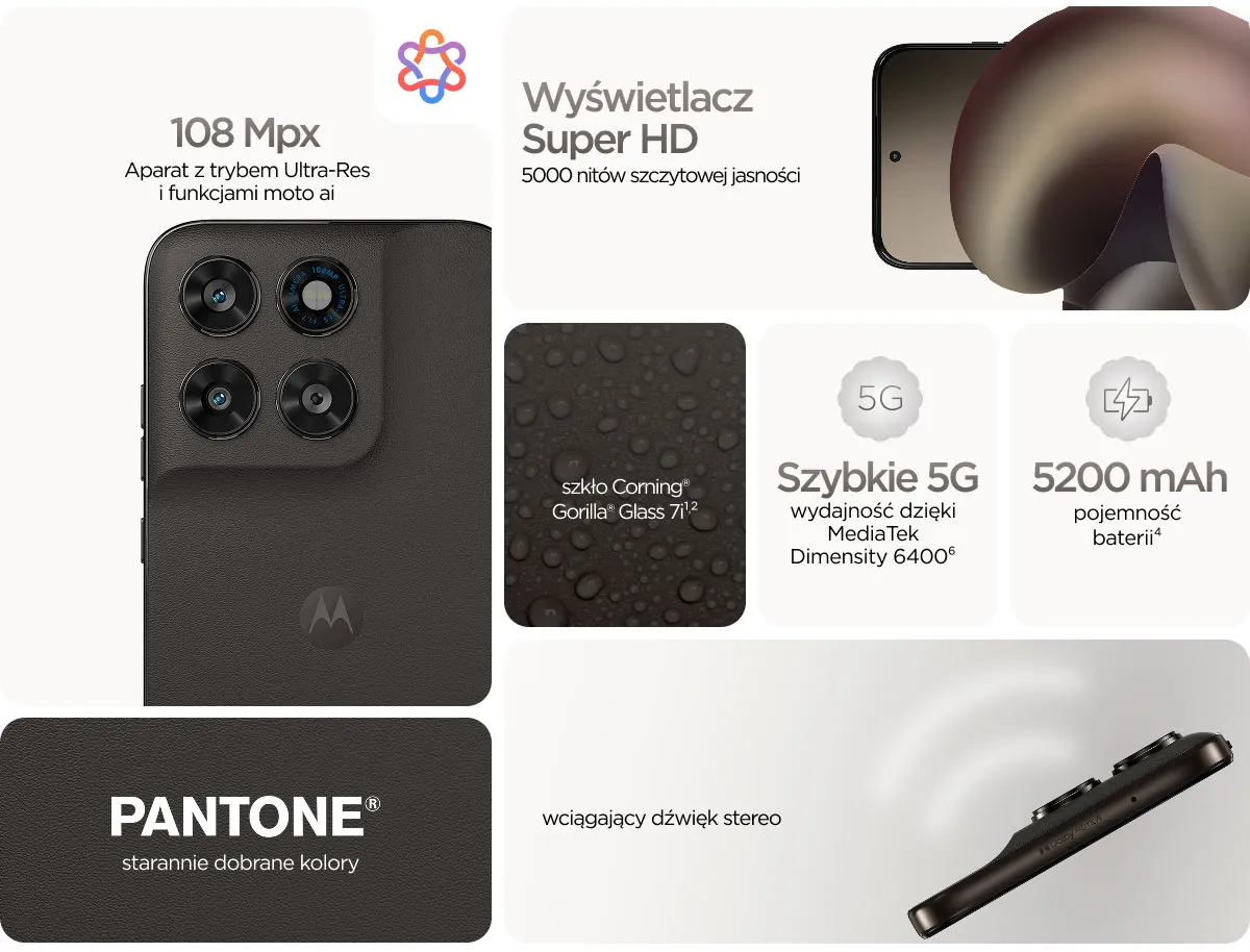 Podstawowe funkcje smartfonu motorola g77