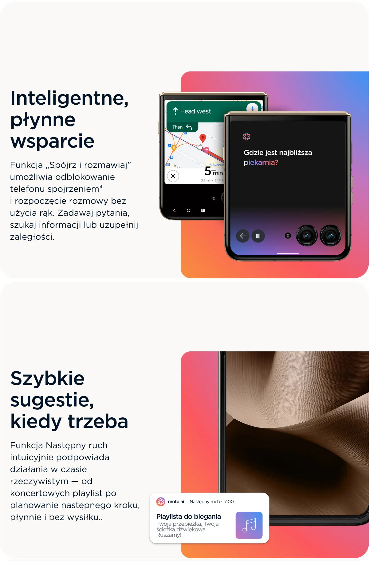 Funkcja Spójrz i rozmawiaj oraz Następny ruch