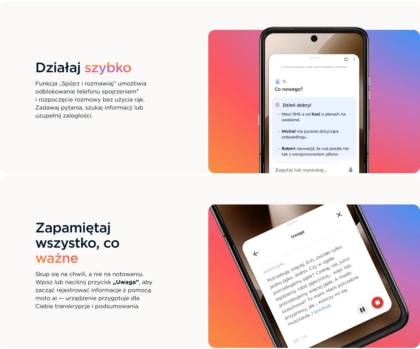 Nagrywanie i przepisywanie notatek.