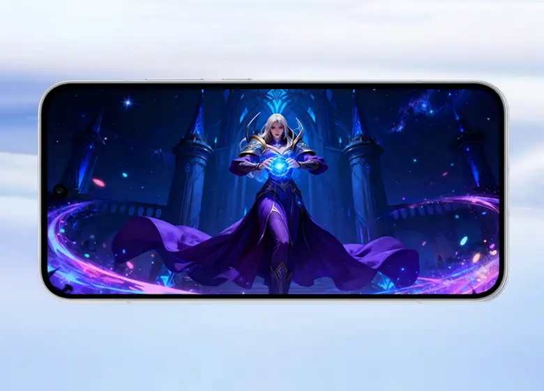 Reno15 Pro wyświetlający grę fantasy