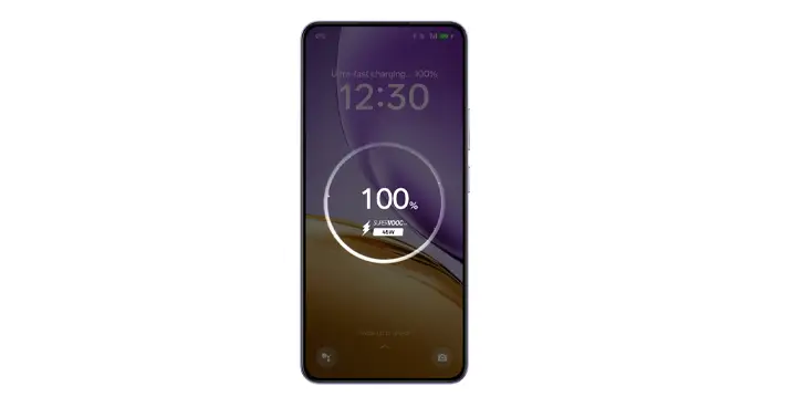 Telefon ze wskaźnikiem ładowania na wyświetlaczu