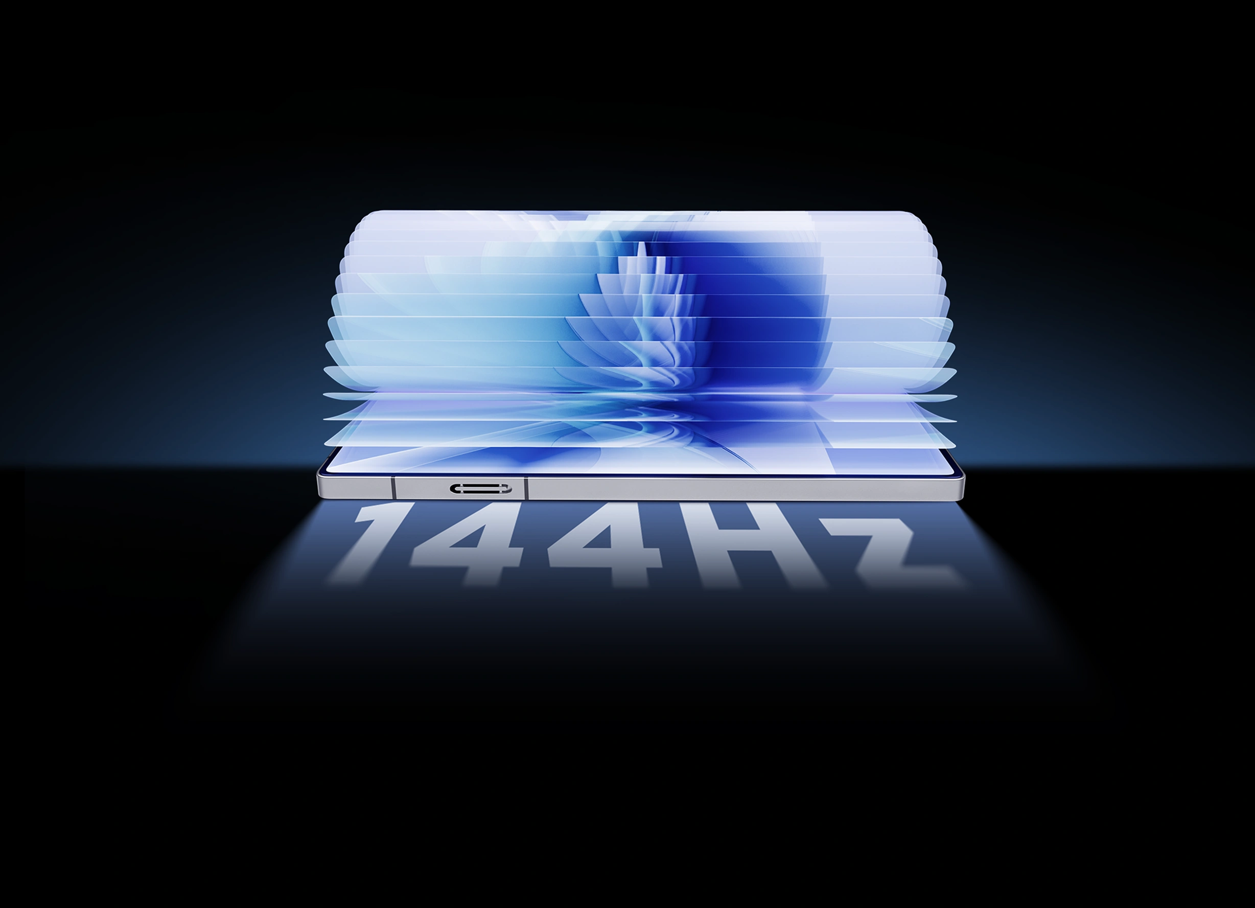 Wizualizacja płynności wyświetlacza z napisem 144 Hz