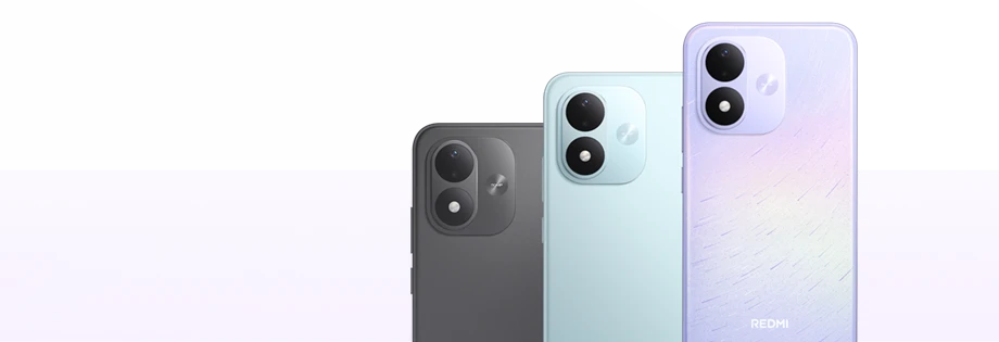 REDMI Note 17 w trzech wersjach kolorystycznych: czarnej, jasnoniebieskiej i fioletowej