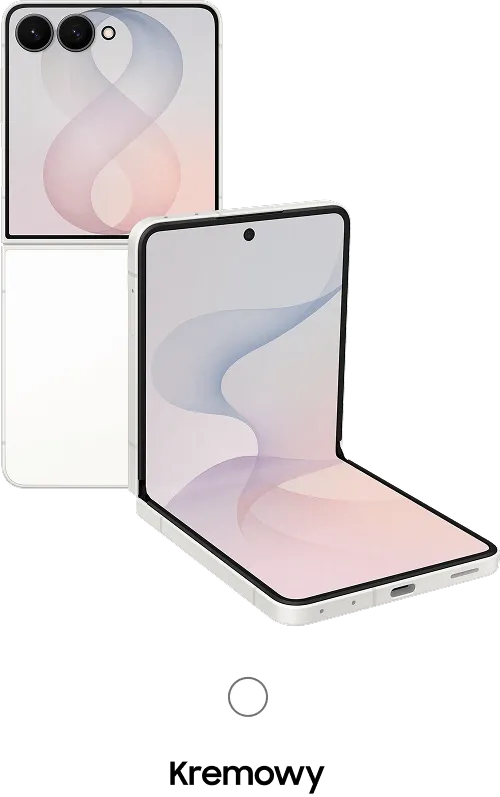 Packshot Galaxy Z Flip8 w kolorze kremowym Packshot Galaxy Z Flip8 w kolorze kremowym