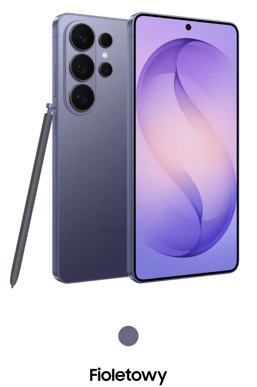 Packshot Galaxy S26 Ultra w kolorze fioletowym