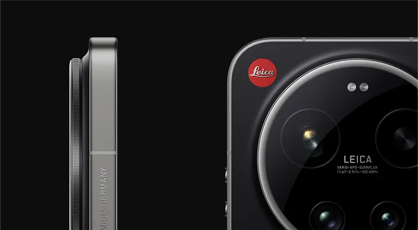Leitzphone Smartfon Xiaomi z dużym modułem aparatu Leica, widok detalu obudowy i obiektywu
