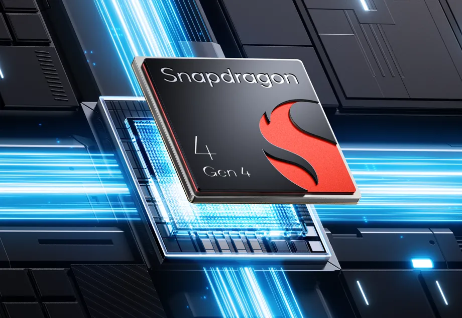 Grafika przedstawiająca procesor Snapdragon 4 Gen 4 zastosowany w smartfonie REDMI