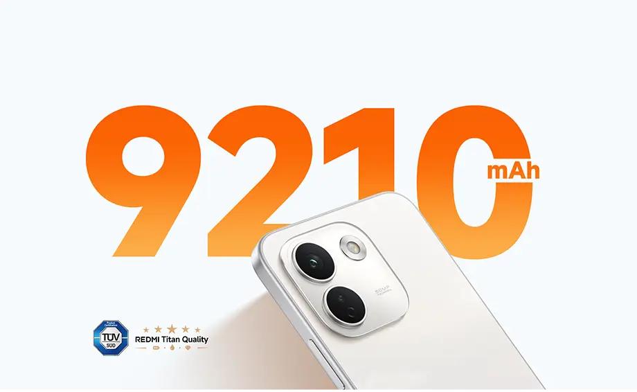 Smartfon REDMI Note 17 Pro Max 5G z baterią o pojemności 10 000 mAh i oznaczeniem REDMI Titan Quality