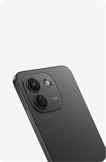 Zbliżenie na podwójny aparat 50 MP na tylnym panelu smartfona REDMI