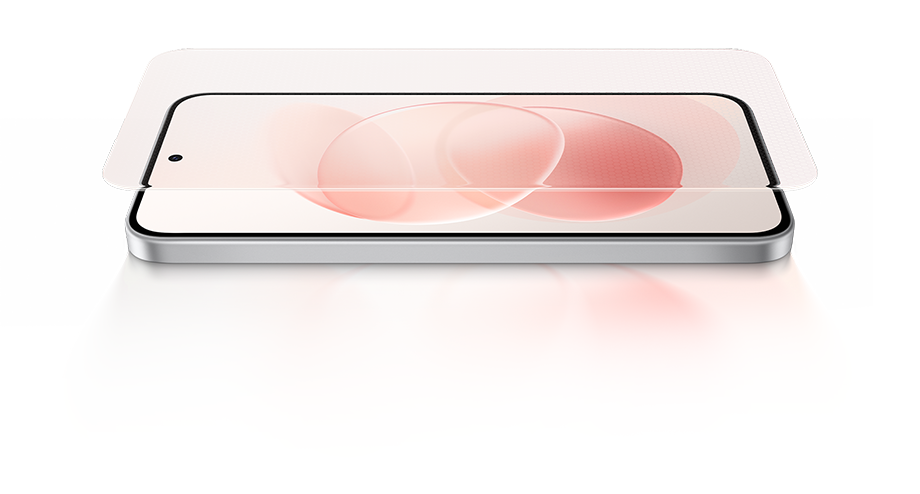 Ekran Note 17 Pro Max 5G z grafiką przedstawiającą warstwę szkła ochronnego