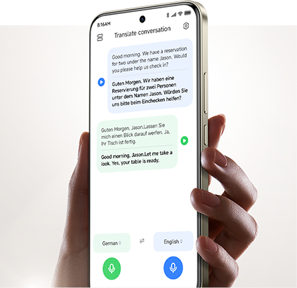 Funkcja tłumaczenia rozmowy w czasie rzeczywistym na ekranie smartfona REDMI