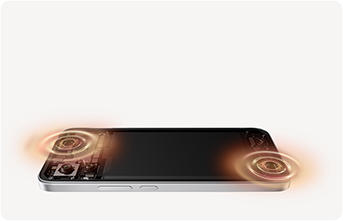 Smartfon Note 17 Pro Max 5G z grafiką prezentującą głośniki stereo
