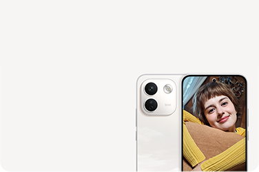 Przód i tył smartfona REDMI Note 17 Pro Max 5G z podwójnym aparatem i ekranem wyświetlającym portret kobiety
