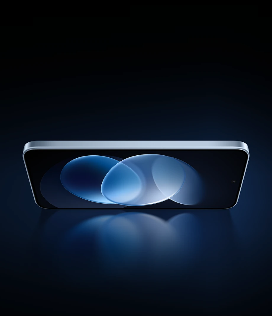 REDMI Note 17 Pro 5G z płaskim ekranem i smukłą ramką na ciemnym tle