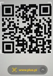 Prawidłowy kod QR od Plus