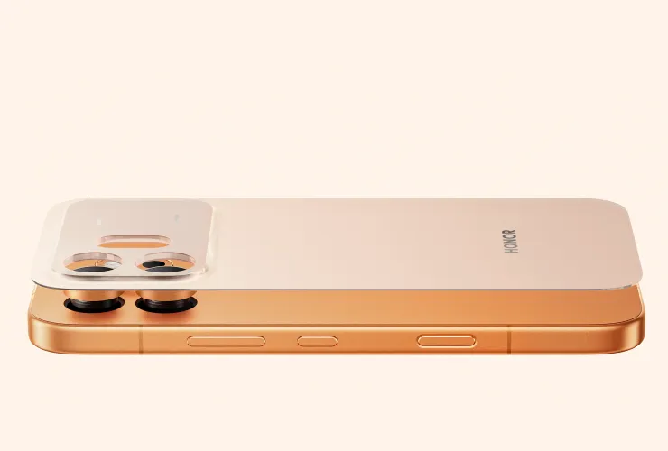 Tył smartfona HONOR 600 w złotym kolorze