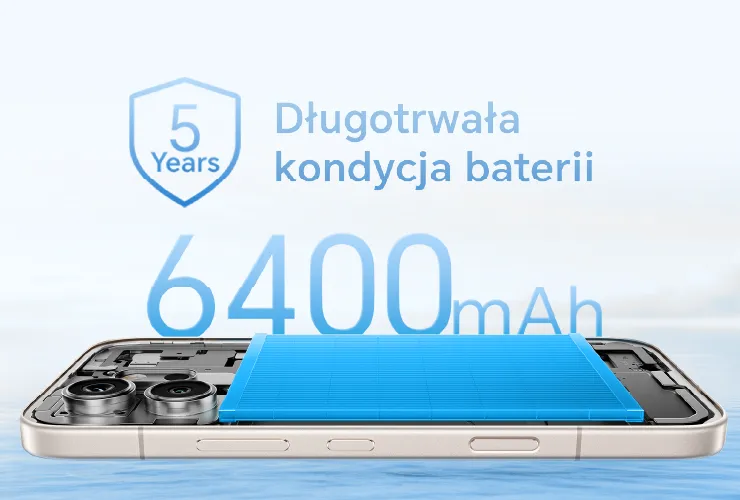 Smartfon z wizualizacją baterii 6400 mAh