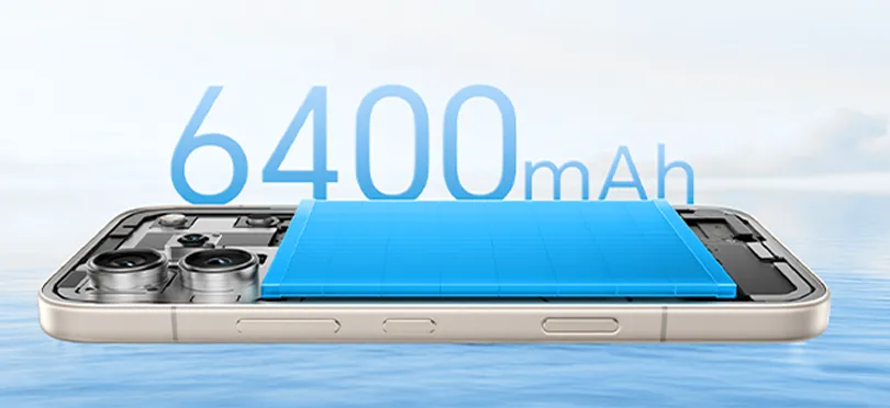 Smartfon z wizualizacją baterii 6400 mAh