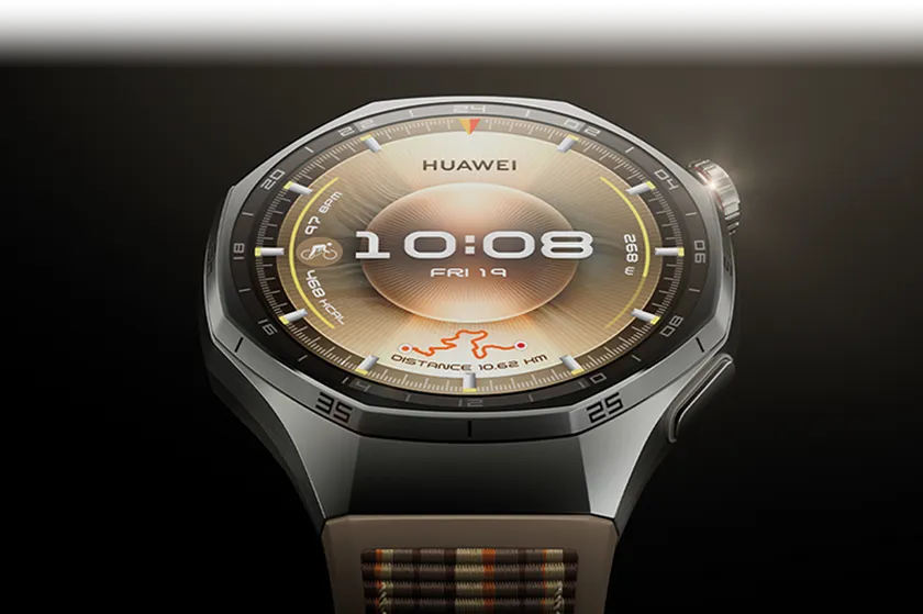 Smartwatch HUAWEI Watch GT 6 Pro z elegancką tarczą i solidnymi materiałami, podkreślający stylowy wygląd.
