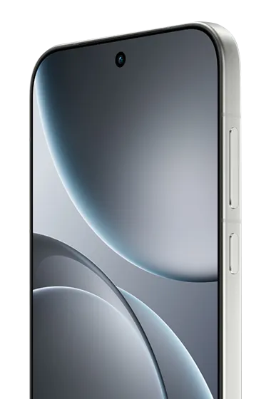Smartfon OPPO w kolorze białym, widok tylnego panelu z potrójnym aparatem i logo OPPO na dole obudowy.