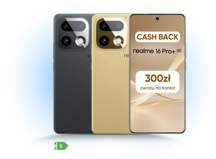 realme 16 Pro z zegarkiem lub słuchawkami