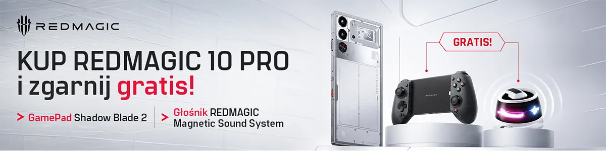 KUP REDMAGIC 10 PROi zgarnij gratis! GamePad Shadow Blade 2 i Głośnik REDMAGIC Magnetic Sound System