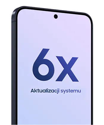 ekran smartfonu z napisem 6x aktualizacji systemu