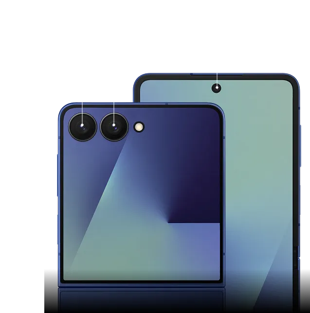 Galaxy Z Flip7 - aparat główny 50MP, aparat ultraszerokokątny 12MP, aparat selfie 10MP