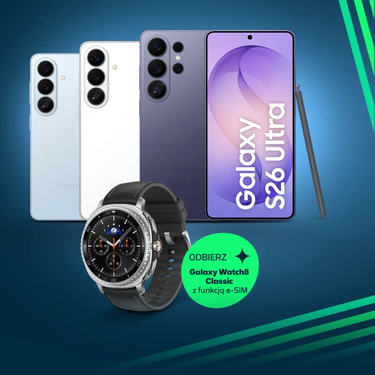 Smartfony z serii Galaxy S26 z zegarkiem Galaxy Watch8 Classic