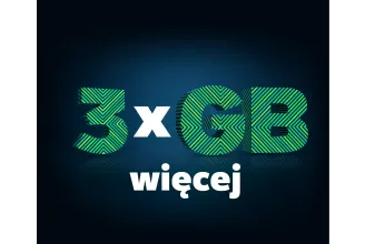 Nawet 3 razy więcej gigbajtów w abonamencie plus